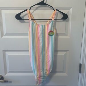 Hurley Girls Pastel Striped Swimsuit